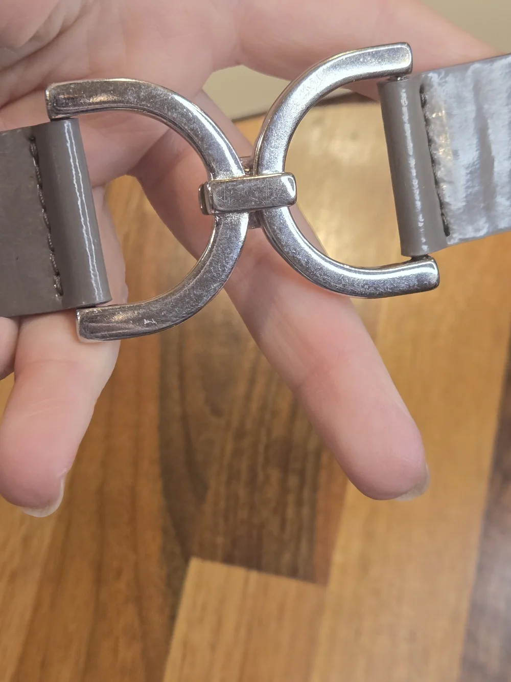 Punto Fibbia Italian Leather Belt - Minimalist Silver Hook Buckle 35
